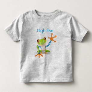 High Five Orange and Blue Funny Frog Shirt