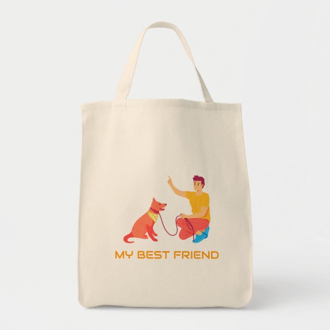 "High-Five with Bestie" Tote Bag (Front)