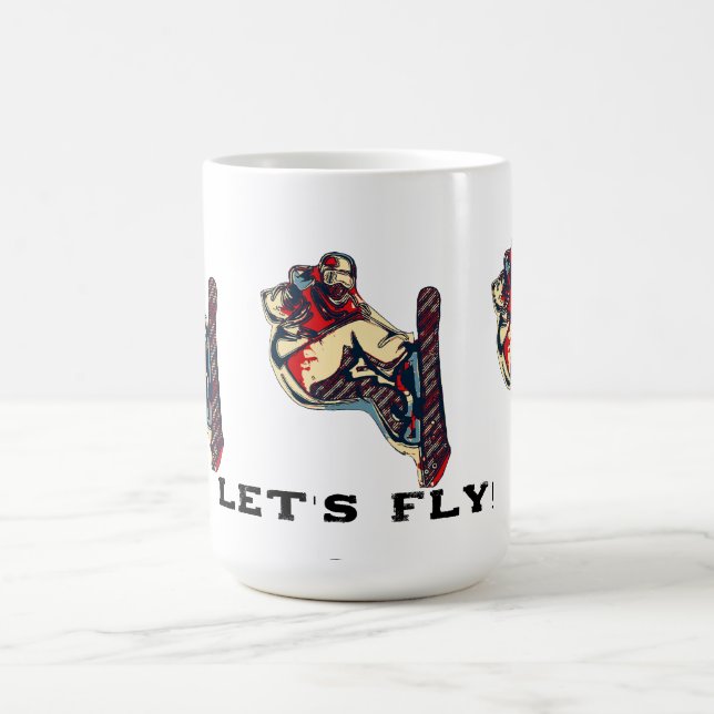 High Flyer- Snowboarding Fool  Coffee Mug (Center)
