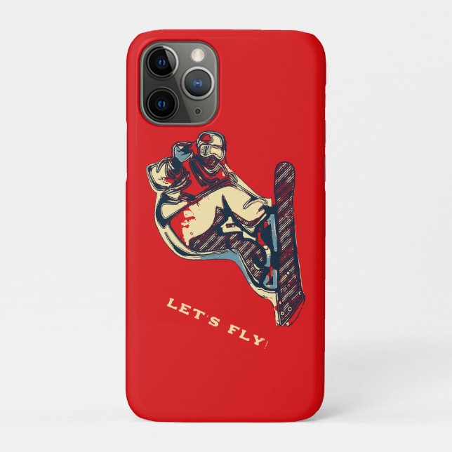 High Flyer! - Snowboarding Fool Pillowcase Case-Mate iPhone Case (Back)