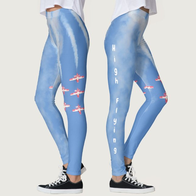 High Flying Acrobatic Aeroplanes on Blue Leggings (Creator Uploaded)