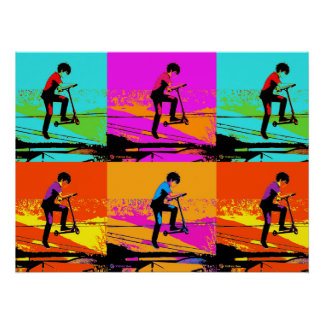 High Flying Scooter Tricks - Stunt Scooter Rider Poster