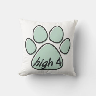 high four 4 dog  cushion