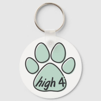 high four 4 dog  key ring