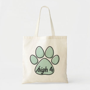 high four 4 dog tote bag