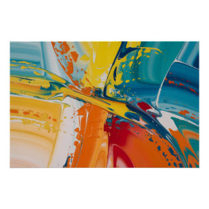 High-Gloss Abstract Explosion Poster