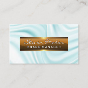 High Gloss Metallic Banner Silk Drapery Business Card