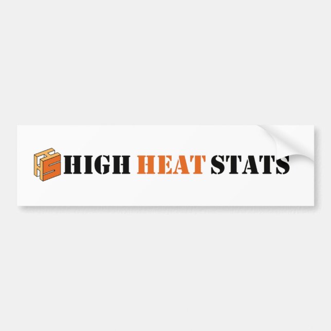 High Heat Stats Bumper Sticker (Front)