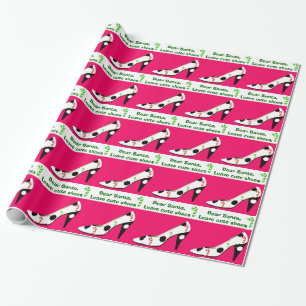 High Heel Christmas Shoes red Wrapping Paper
