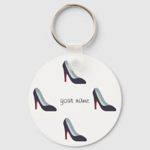 High Heel Emoji and '' Your Name Here " Key Ring