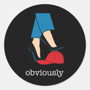High Heel Obviously Harris Wheimer 2024 Usa Flag H Classic Round Sticker