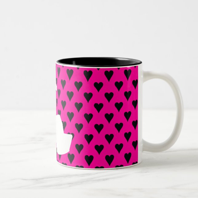 HIGH HEEL - PUMP IT UP HOT PINK Two-Tone COFFEE MUG (Right)