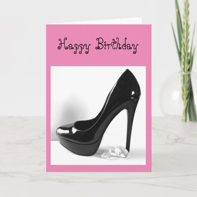 High heel shoe card (Front)