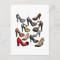 High Heel Shoe Collage Sparkle Fashion Pumps