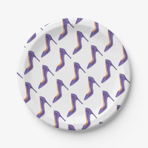 High Heel Shoe in Ultra Violet Paper Plate