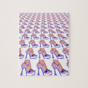 High Heel Shoe Pumps Purple Fashion ladies Jigsaw Puzzle
