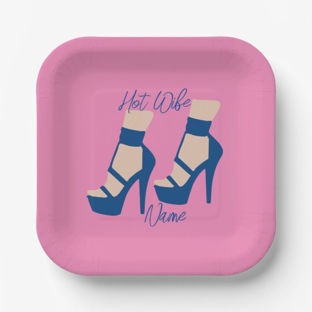 High Heel Shoe Thunder_Cove  Paper Plate (Front)