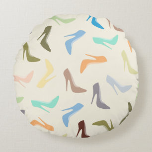 High Heel Shoes Art Round Cushion