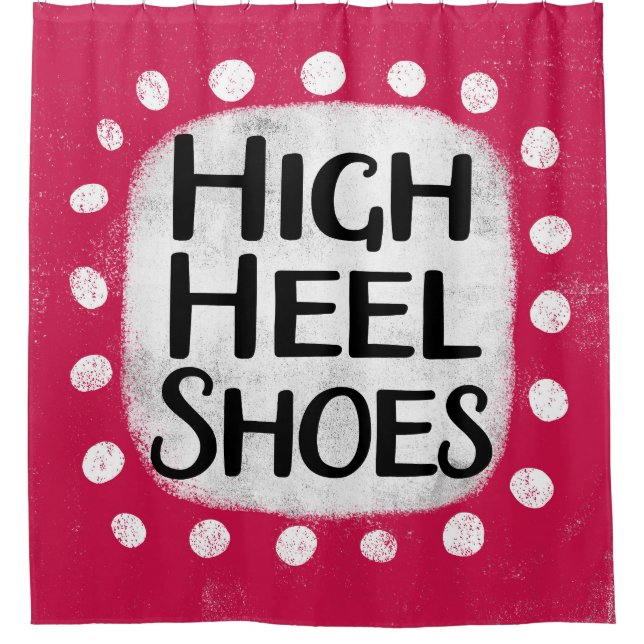 High Heel Shoes Shower Curtain (Front)