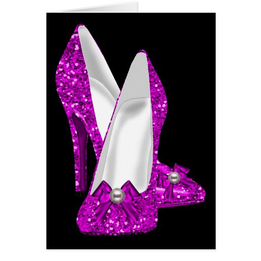 Image of High Heel Shoes Stileto Glitter Pink