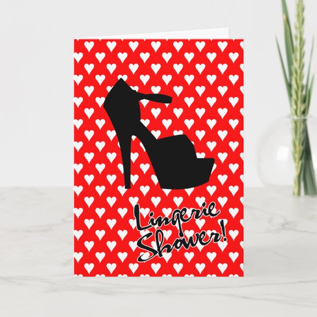 HIGH HEEL STAR - PUMP IT UP LINGERIE SHOWER INVITATION (Front)