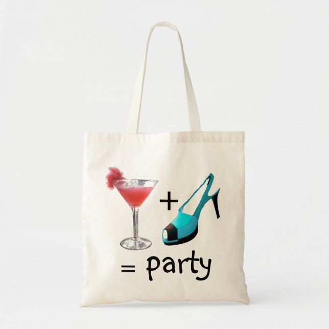 High Heels and Cocktails Tote Bag (Front)