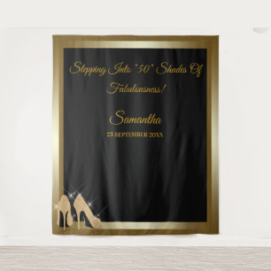 High Heels Birthday Party Tapestry Backdrop Banner