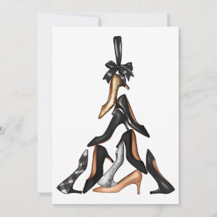 High Heels Christmas Tree Greeting Card