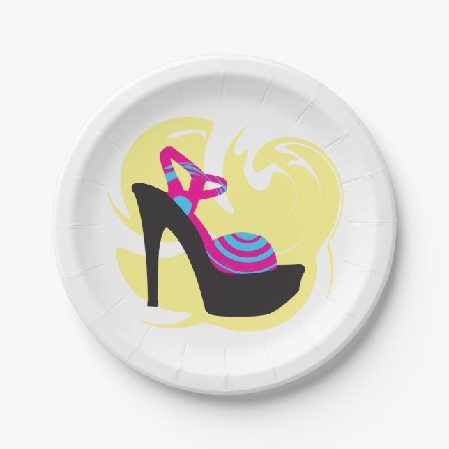 High Heels Fancy Fashion Paper Plates (Front)