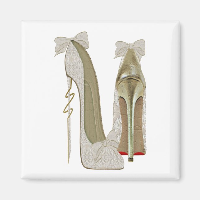 High Heels Lace and Bows Stiletto Shoes Art Magnet (Front)