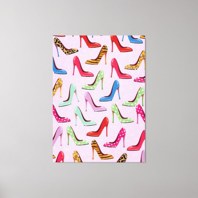 high heels Pattern Canvas Print (Front)