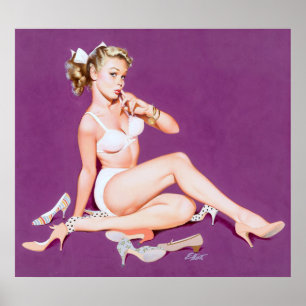High Heels Pin Up Poster
