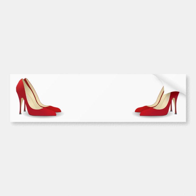 high heels red bumper sticker (Front)