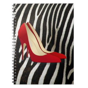 high heels red notebook