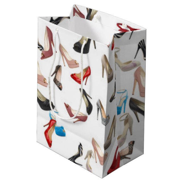 High Heels Shoes Medium Gift Bag (Back Angled)