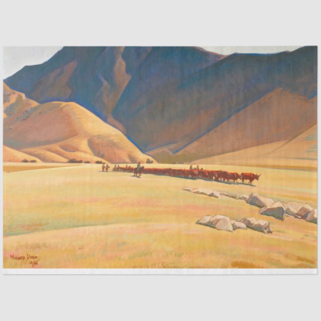 High Hills of Tehachapi by Maynard Dixon Tissue Paper (Front)