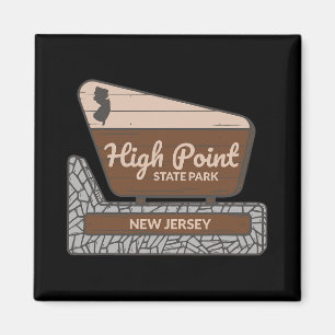 High Int State Park New Jersey Welcome Sign Souven Magnet