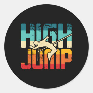 High Jump For High Jump Sport Classic Round Sticker