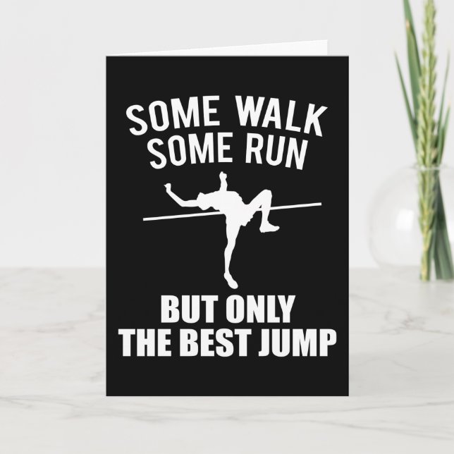 High Jump High Jumper Quote Gift Athletics Card (Front)