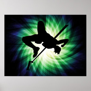 High Jump Silhouette; Cool Poster