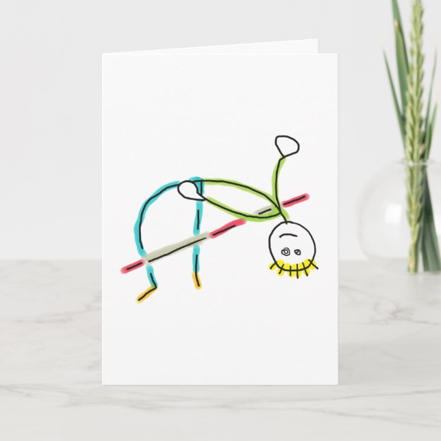 High Jump Stickman Card (Front)