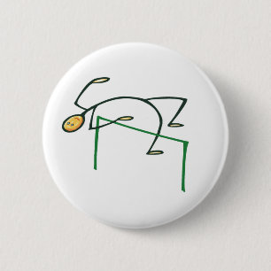 High Jump T-shirts and Gifts. 6 Cm Round Badge