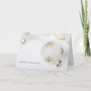 High Key Christmas Greeting Card w/ Ornament