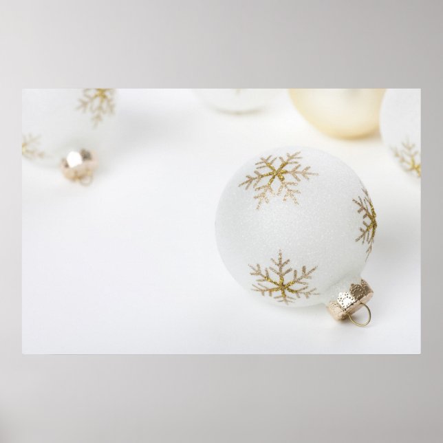 High Key Christmas Ornament Holiday Template Poster (Front)