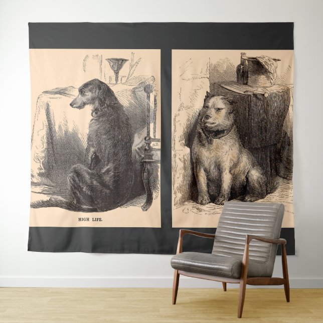 high life dog, low life dog tapestry (In Situ (Horizontal))
