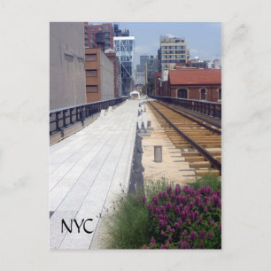 high line rails nyc postcard