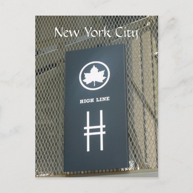 high line sign nyc postcard (Front)