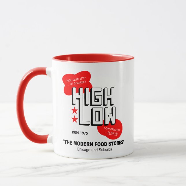 High Low Grocery Stores, Chicago and Suburbs, IL Mug (Left)