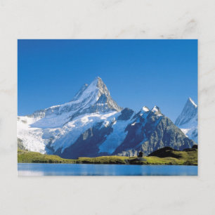 High mountain lake postcard