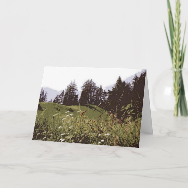 High Mountain Paradise greeting card (Front)
